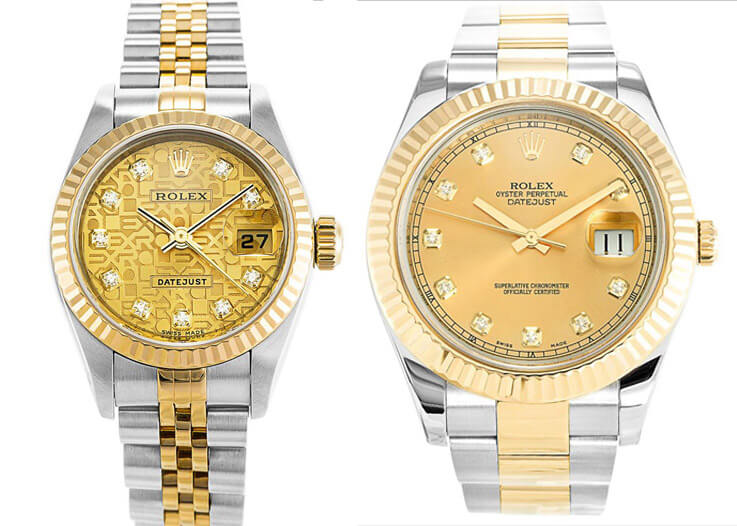Replica Rolex Datejust 79173 vs Datejust II 116333 case
